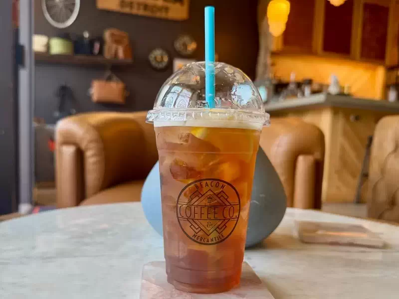  One of many iced tea options at Beacon Coffee Co & Mercantile, 344 Main Street. 