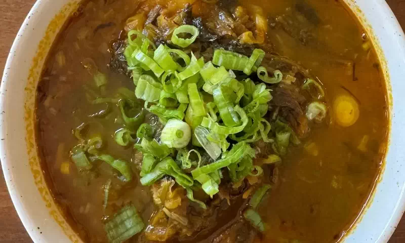  Momo Valley’s vegan Thupka soup. 