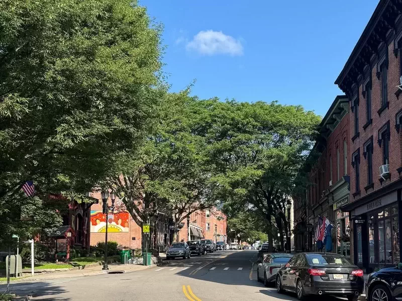  The east end of Beacon’s Main Street, near the Howland Cultural Center. 
