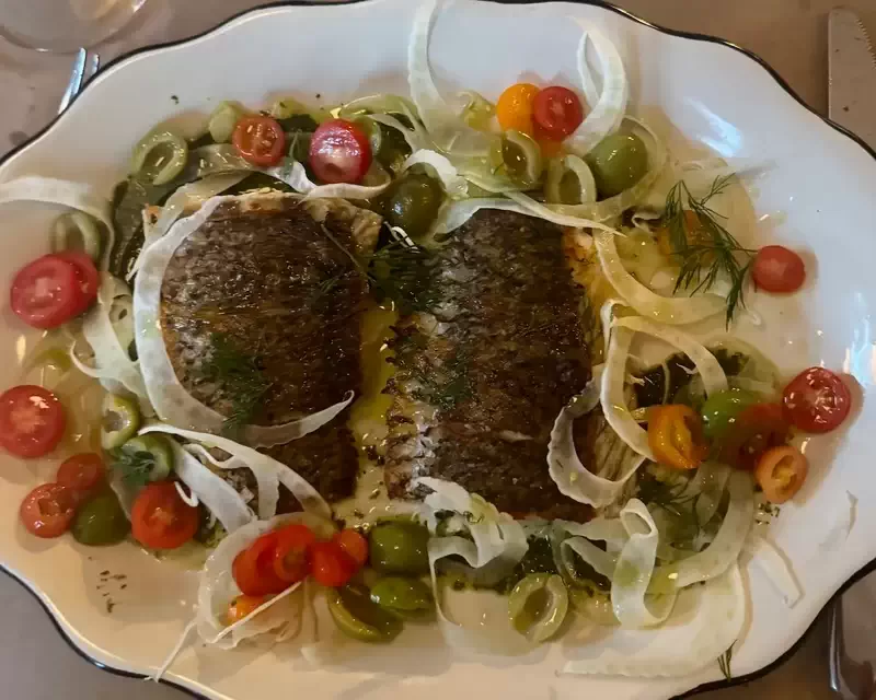 A sea bass dish at award-winning Lyonshare, 246 Main Street.
