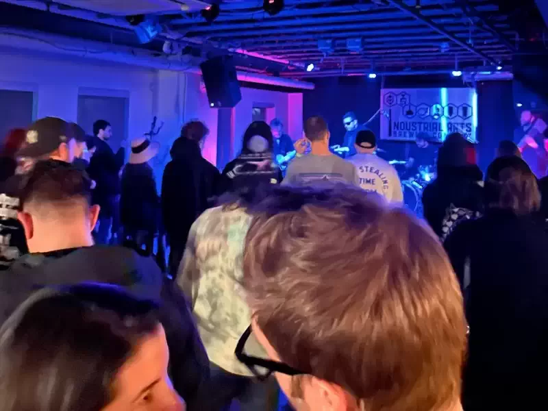 A live music event in The Workshop event space at Industrial Arts Brewing Company. (photo credit: IABC)
