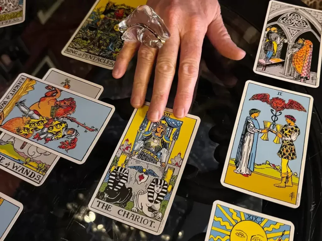 A tarot reading by Abbe Aronson at Witch Please (498 Main Street).