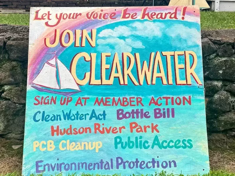  A call for members at the 2024 Folk Picnic, USC Theater, Beacon. 
