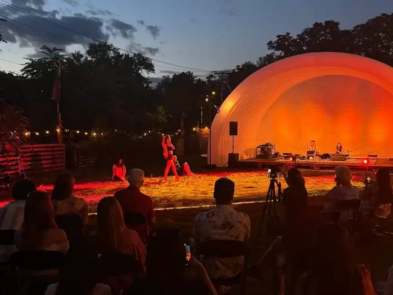  A sunset performance at Beacon Open Studios. 