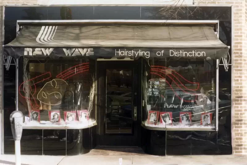   New Wave , Richard’s father’s salon in Ridgewood, NJ, opened in 1976. (Photo credit: The Chisel) 
