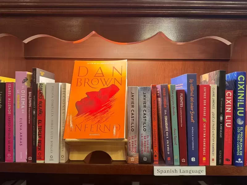  Just some of the Spanish language books on offer at Stanza Books. 