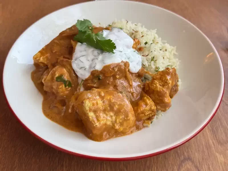 Vegetarian tikka masala at British restaurant, Moreish. 