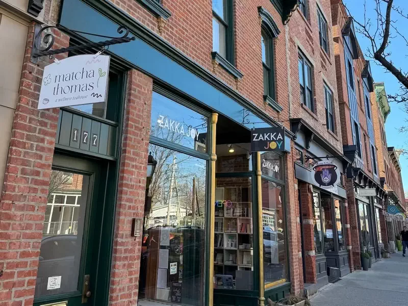  A row of Beacon’s women-owned businesses on Main Street. 