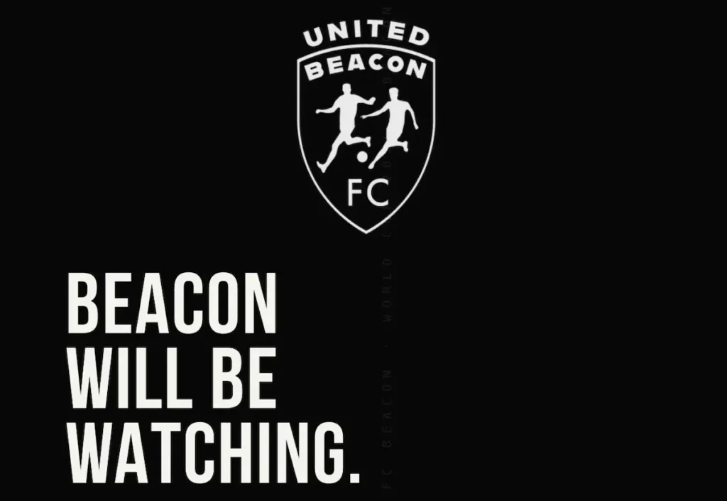 A black flyer promoting World Cup watch parties in Beacon, NY